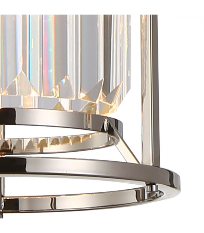 Guilford Ceiling Pendant E27 Polished Nickel Clear-7