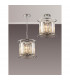Guilford Ceiling Pendant Semi Ceiling Lamp Convertible 3 Light E14 Polished Nickel Clear-3