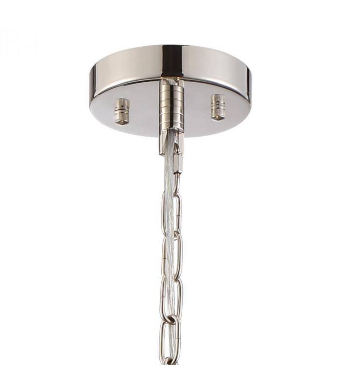 Guilford Ceiling Pendant Semi Ceiling Lamp Convertible 3 Light E14 Polished Nickel Clear-5