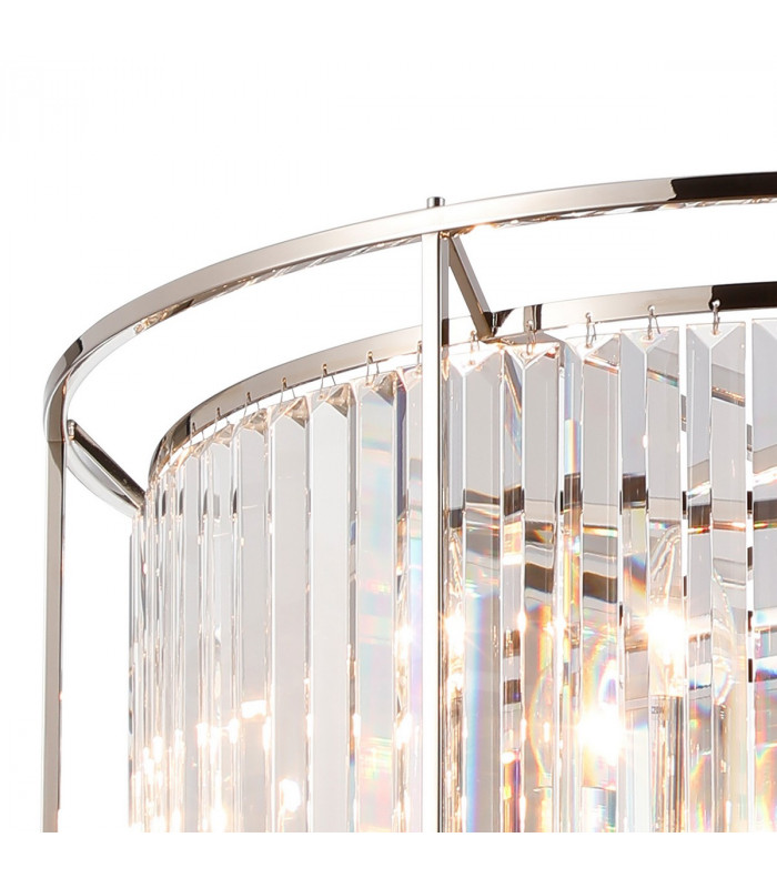 Guilford Ceiling Pendant Semi Ceiling Lamp Convertible 8 Light E14 Polished Nickel Clear-6