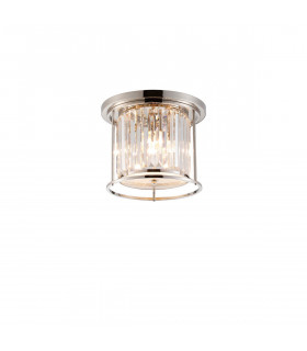 Guilford Ceiling Lamp 3 Light E27 Polished Nickel Clear-1