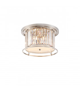 Guilford Ceiling Lamp 4 Light E27 Polished Nickel Clear-1