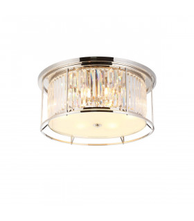 Guilford Ceiling Lamp 6 Light E27 Polished Nickel Clear-1