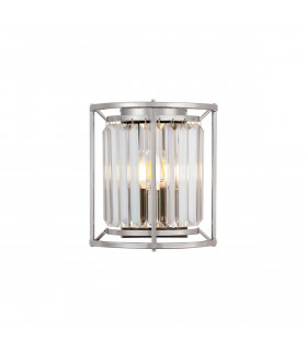 Guilford Wall Lamp 2 Light E14 Polished Nickel Clear-1