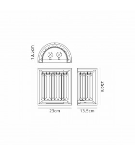 Guilford Wall Lamp 2 Light E14 Polished Nickel Clear-2