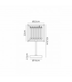 Guilford Table Lamp E27 Polished Nickel Clear-2