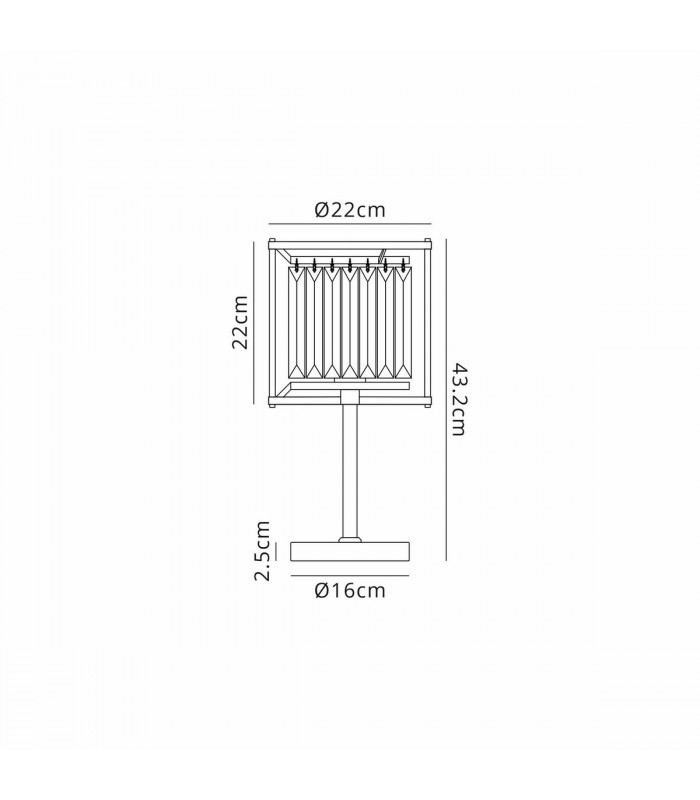 Guilford Table Lamp E27 Polished Nickel Clear-2