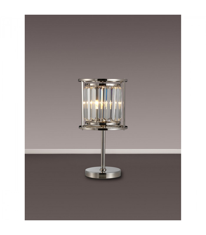 Guilford Table Lamp E27 Polished Nickel Clear-3