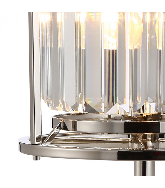 Guilford Table Lamp E27 Polished Nickel Clear-6