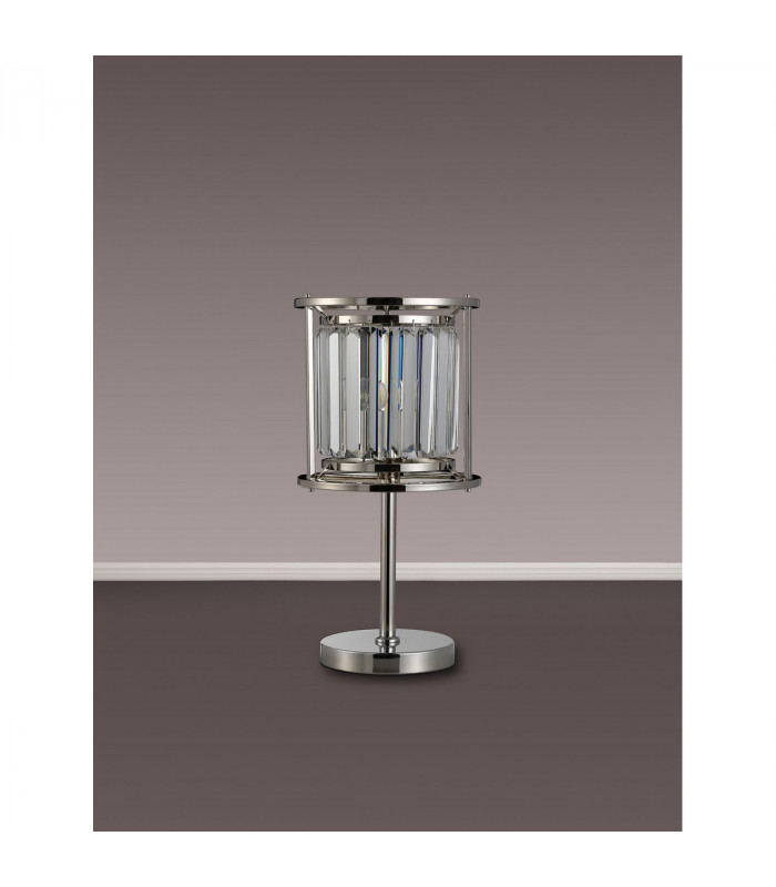 Guilford Table Lamp E27 Polished Nickel Clear-8