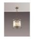 Guilford Ceiling Pendant Semi Ceiling Lamp Convertible 3 Light E14 Antique Brass Clear-3