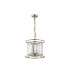 Guilford Ceiling Pendant Semi Ceiling Lamp Convertible 3 Light E14 Antique Brass Clear-4