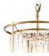 Guilford Ceiling Pendant Semi Ceiling Lamp Convertible 3 Light E14 Antique Brass Clear-6