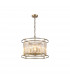 Guilford Ceiling Pendant Semi Ceiling Lamp Convertible 6 Light E14 Antique Brass Clear-1