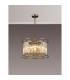 Guilford Ceiling Pendant Semi Ceiling Lamp Convertible 6 Light E14 Antique Brass Clear-3