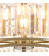 Guilford Ceiling Pendant Semi Ceiling Lamp Convertible 6 Light E14 Antique Brass Clear-7