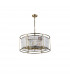 Guilford Ceiling Pendant Semi Ceiling Lamp Convertible 8 Light E14 Antique Brass Clear-4
