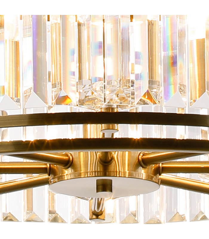 Guilford Ceiling Pendant Semi Ceiling Lamp Convertible 8 Light E14 Antique Brass Clear-7