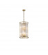 Guilford 2 Tier Ceiling Pendant 3+3 Light E14 Antique Brass Clear-1