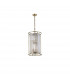 Guilford 2 Tier Ceiling Pendant 3+3 Light E14 Antique Brass Clear-4