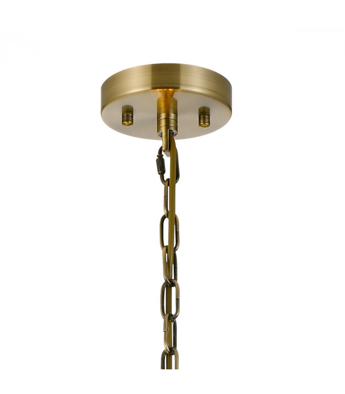 Guilford 2 Tier Ceiling Pendant 3+3 Light E14 Antique Brass Clear-5