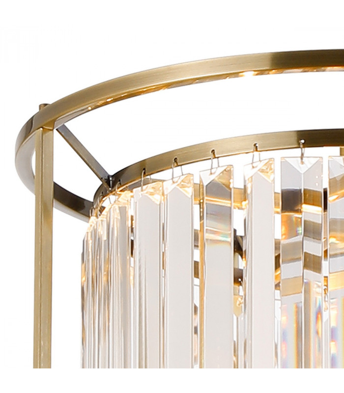 Guilford 2 Tier Ceiling Pendant 3+3 Light E14 Antique Brass Clear-6