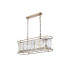 Guilford Oval Ceiling Pendant 7 Light E14 Antique Brass Clear-4