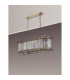 Guilford Oval Ceiling Pendant 7 Light E14 Antique Brass Clear-8