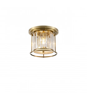 Guilford Ceiling Lamp 3 Light E27 Antique Brass Clear-1
