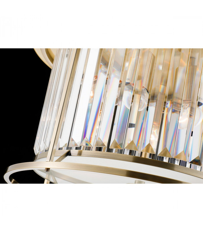 Guilford Ceiling Lamp 3 Light E27 Antique Brass Clear-9