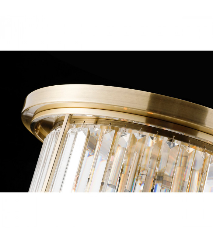 Guilford Ceiling Lamp 3 Light E27 Antique Brass Clear-10