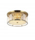Guilford Ceiling Lamp 6 Light E27 Antique Brass Clear-1