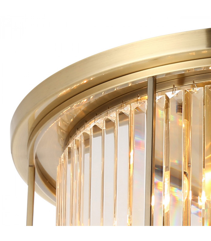 Guilford Ceiling Lamp 6 Light E27 Antique Brass Clear-5