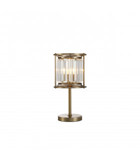 Guilford Table Lamp E27 Antique Brass Clear-1