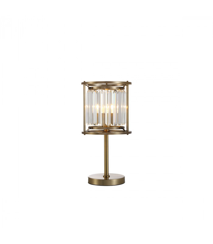Guilford Table Lamp E27 Antique Brass Clear-1