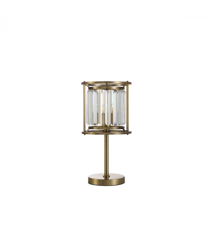 Guilford Table Lamp E27 Antique Brass Clear-4
