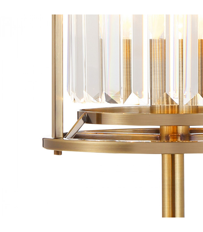 Guilford Table Lamp E27 Antique Brass Clear-6