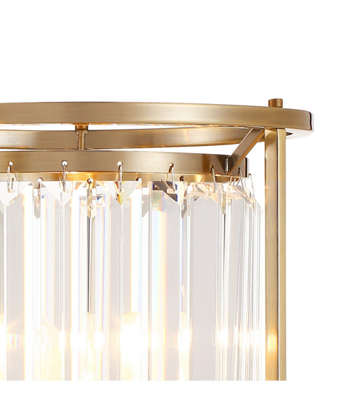 Guilford Table Lamp E27 Antique Brass Clear-7