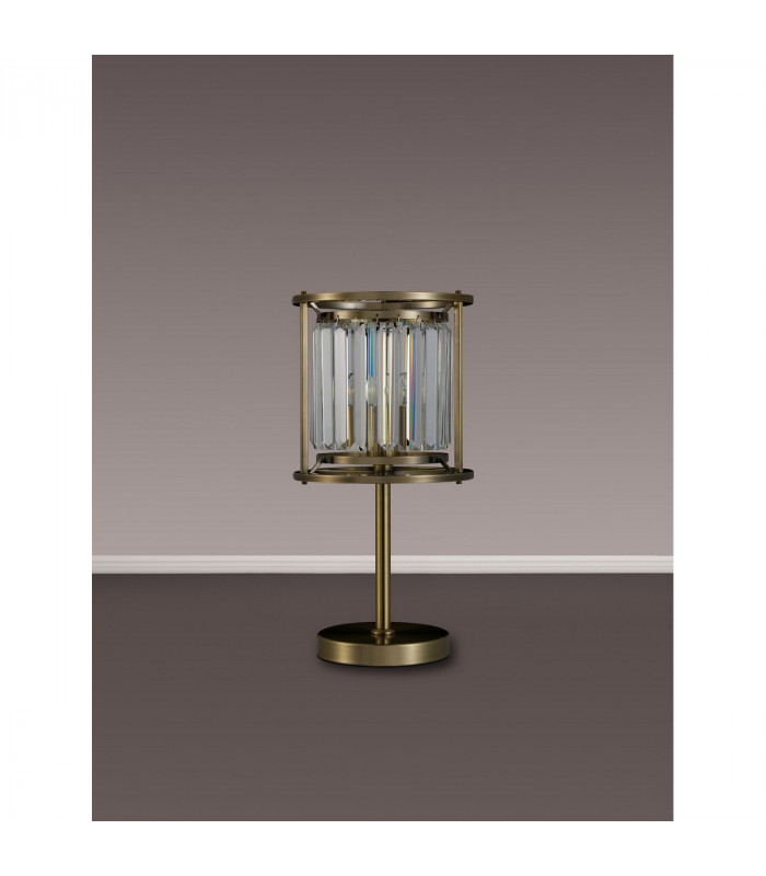 Guilford Table Lamp E27 Antique Brass Clear-8
