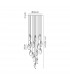 Marilla Ceiling Pendant 3m 15 Light G9 Polished Chrome Clear & Amber & Smoked Glass-2