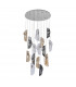Marilla Ceiling Pendant 3m 15 Light G9 Polished Chrome Clear & Amber & Smoked Glass-5