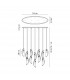 Marilla Oval Ceiling Pendant 2m 12 Light G9 Polished Chrome Clear & Amber & Smoked Glass-2