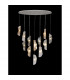 Marilla Oval Ceiling Pendant 2m 12 Light G9 Polished Chrome Clear & Amber & Smoked Glass-3