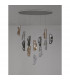 Marilla Oval Ceiling Pendant 2m 12 Light G9 Polished Chrome Clear & Amber & Smoked Glass-10
