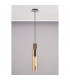 Miami Slim Single Ceiling Pendant Adjustable E27 Mocha Amber Glass-3