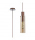 Miami Slim Single Ceiling Pendant Adjustable E27 Mocha Amber Glass-5