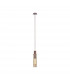 Miami Slim Single Ceiling Pendant Adjustable E27 Mocha Amber Glass-7
