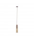 Miami Slim Single Ceiling Pendant Adjustable E27 Mocha Amber Glass-8