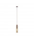Miami Slim Single Ceiling Pendant Adjustable E27 Mocha Amber Glass-9