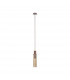 Miami Slim Single Ceiling Pendant Adjustable E27 Mocha Amber Glass-10